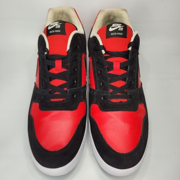 Nike SB Delta Force Vulc Bred 942237-006 Black Red Men Sneaker Size 14 - Picture 3 of 8